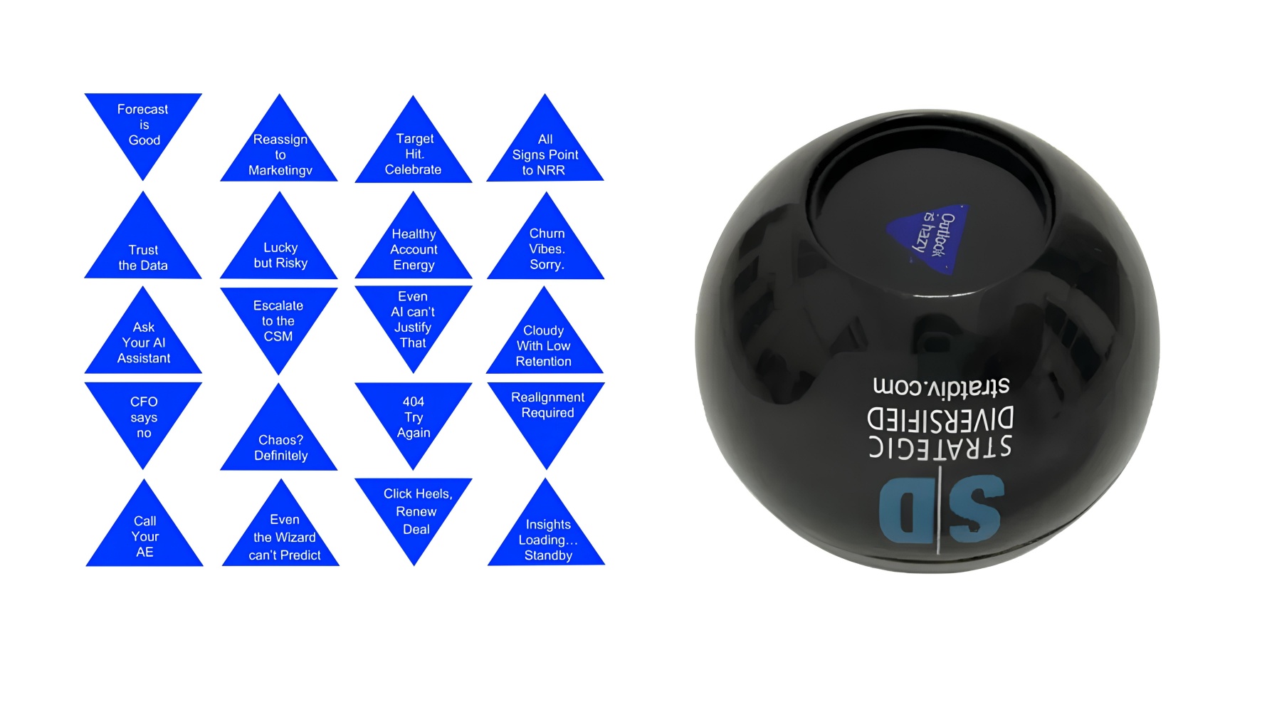 custom magic 8 ball with company logo