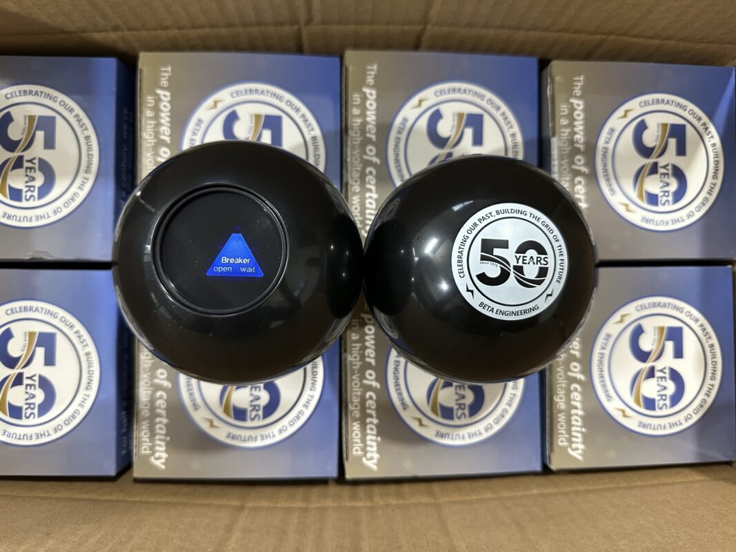 Custom decision ball designed as a promotional gift for business events