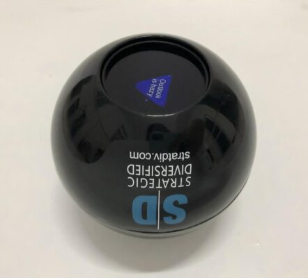 Custom Magic 8 Ball for trade show swag and branding