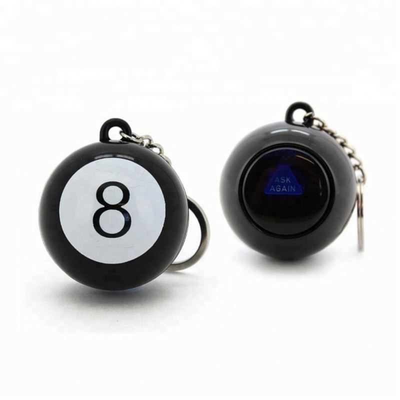 Magic 8 ball keychain imprint with custom logo