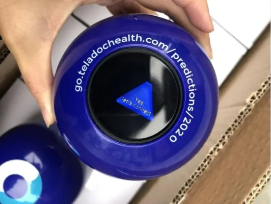 Custom answers displayed in a personalized fortune telling 8 ball for unique predictions