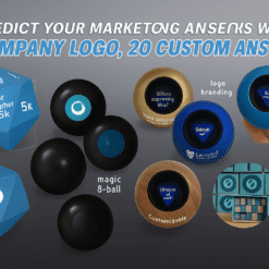 custom magic 8 ball with company logo and personalized answers