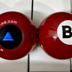 Bulk order of 100 custom Magic 8 Balls with company logo and personalized answers